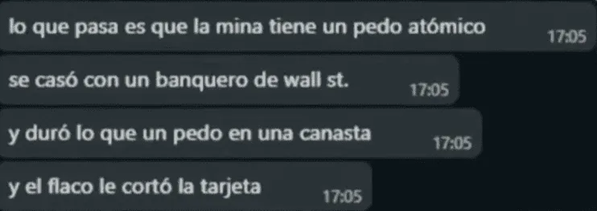 Capturas de pantalla de los chats de los exvecinos de Vicky Xipolitakis.