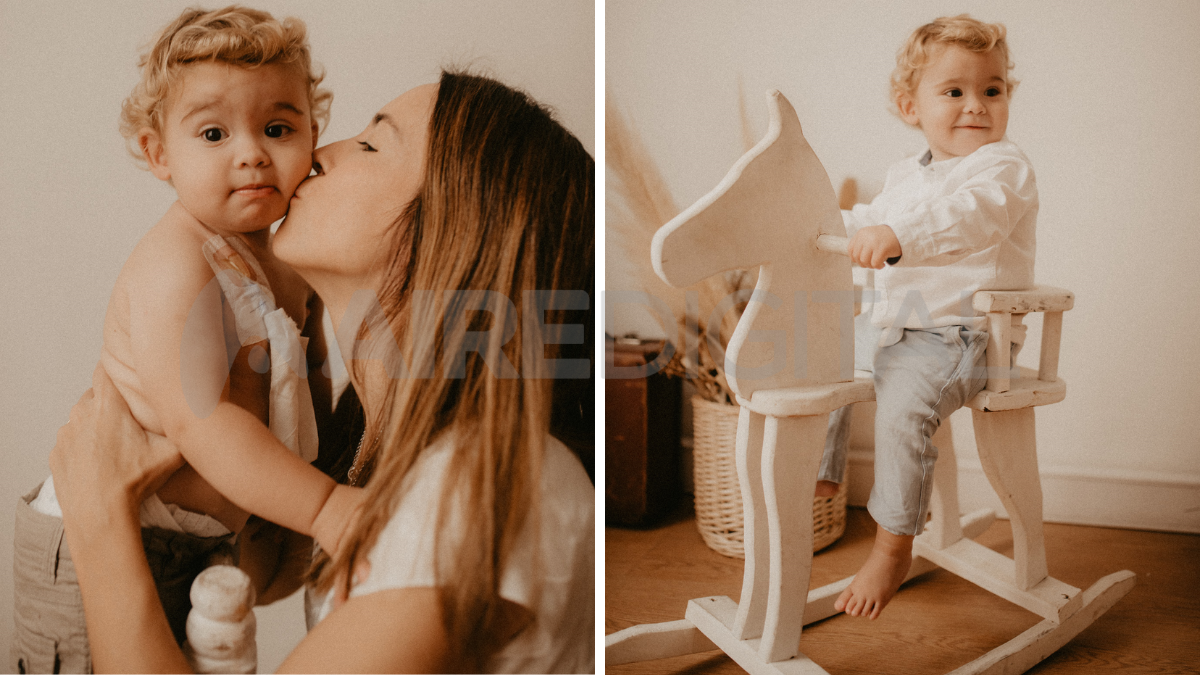 Tomi junto a su mamá Soledad