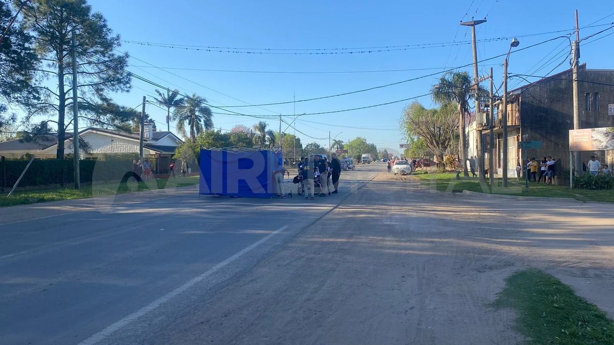 El accidente ocurrió en la ruta 11, a la altura de Pasaje Canciani.