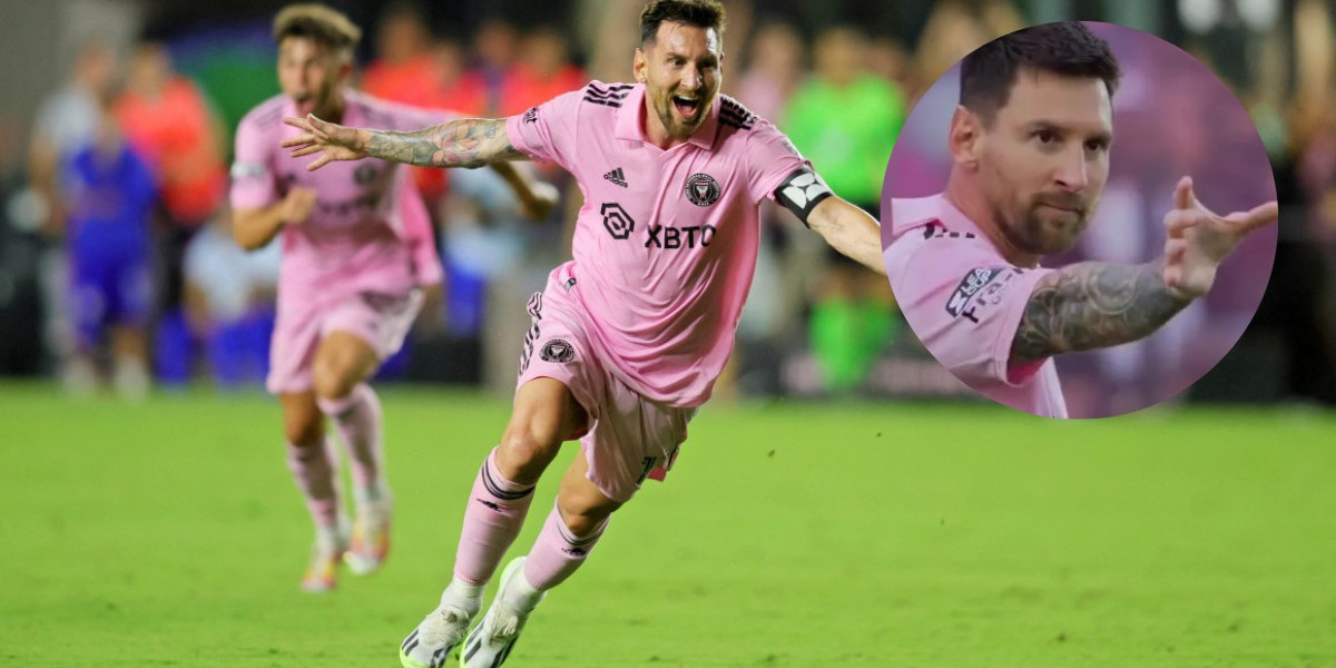 El festejo de gol de Lionel Messi dedicado a sus hijois. El festejo de gol de Lionel Messi dedicado a sus hijois.