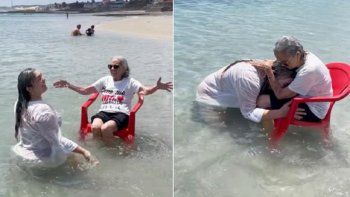 Una nieta llevó a su abuela a conocer el mar por primera vez y emocionó a todos en las redes sociales 