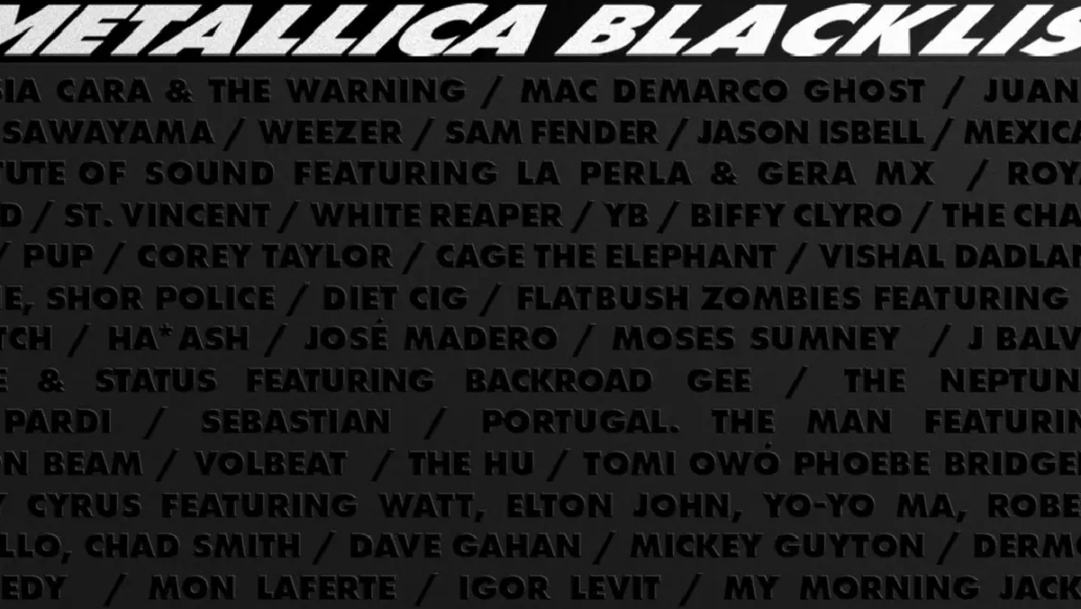 La banda present&oacute; The Metallica Blacklist, un disco donde m&aacute;s de 50 artistas sin precedentes abarcan una gama incre&iacute;blemente amplia de g&eacute;neros.