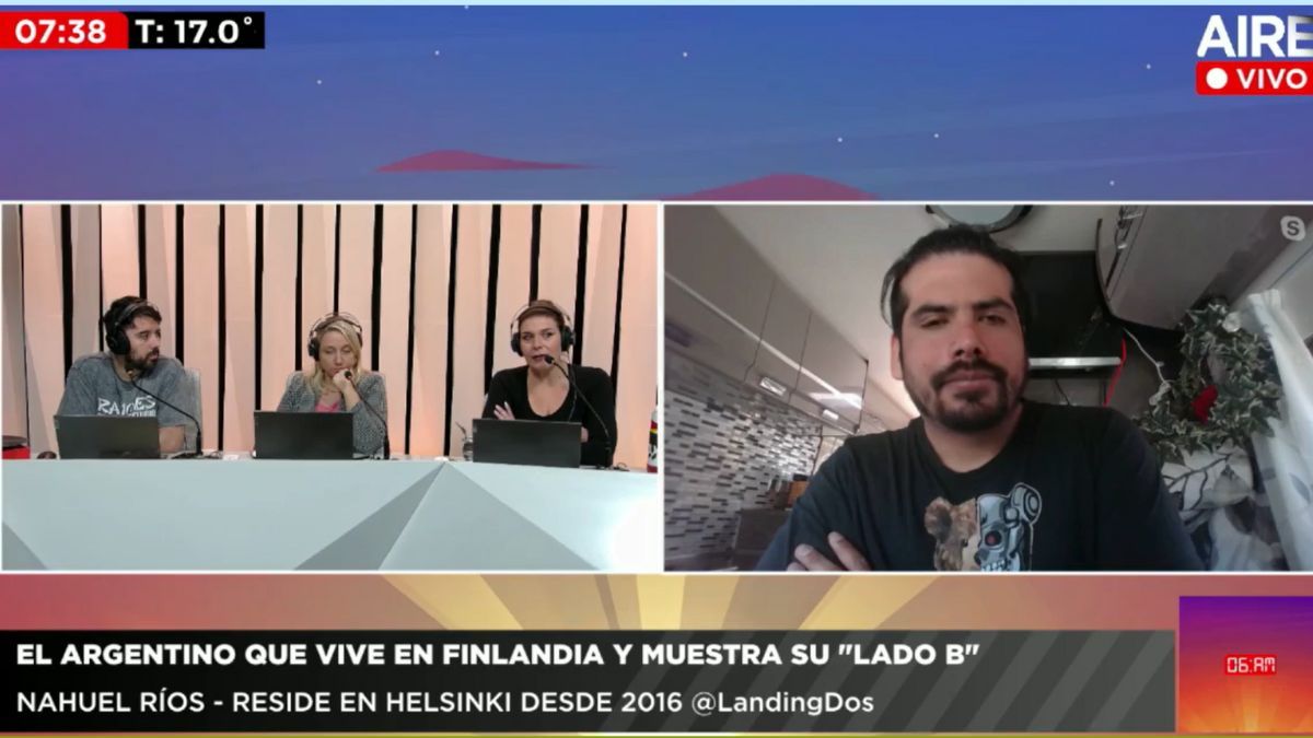 Nahuel Ríos es argentino y vive desde hace 8 años en Finlandia