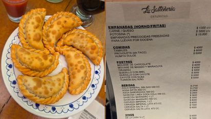 Fue a comer a La Salteñería en Salta y pidió 6 empanadas de carne: cuánto gastó