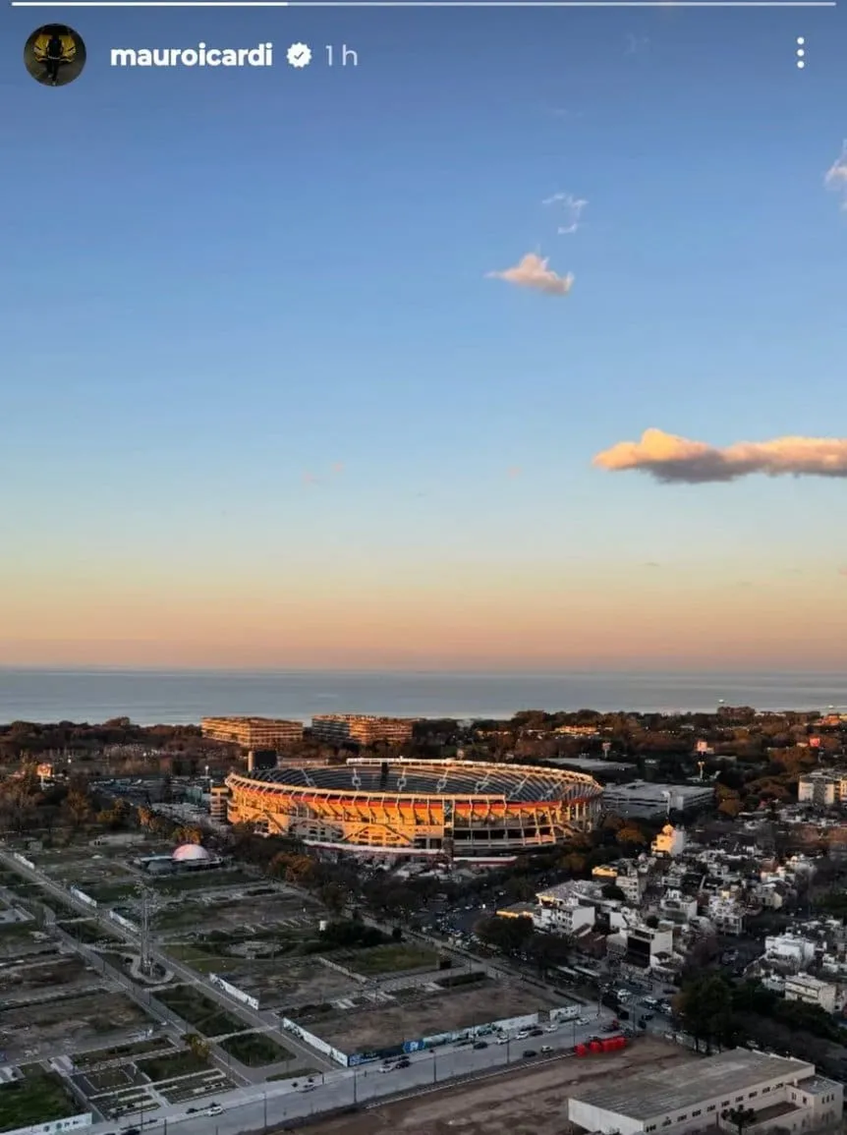 La publicaci&oacute;n del Monumental de Mauro Icardi.
