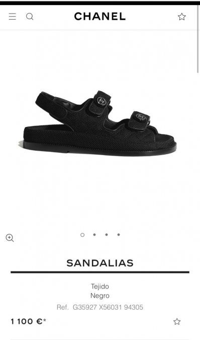 Las sandalias Chanel que utiliza Jesica Cirio. 