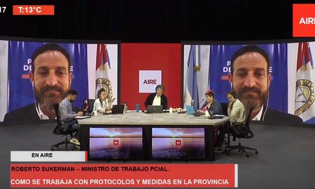 El ministro Roberto Sukerman en diálogo con Aire de Santa Fe. El ministro Roberto Sukerman en diálogo con Aire de Santa Fe.