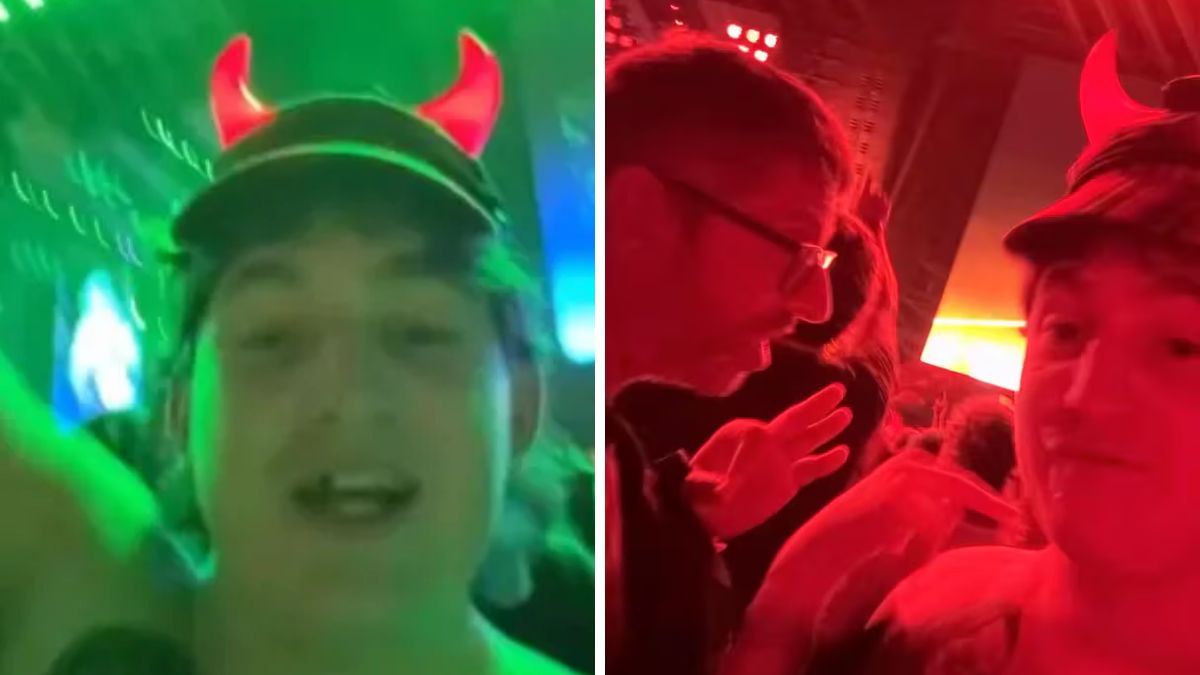 Dillom se descontroló en un recital de AC/DC.