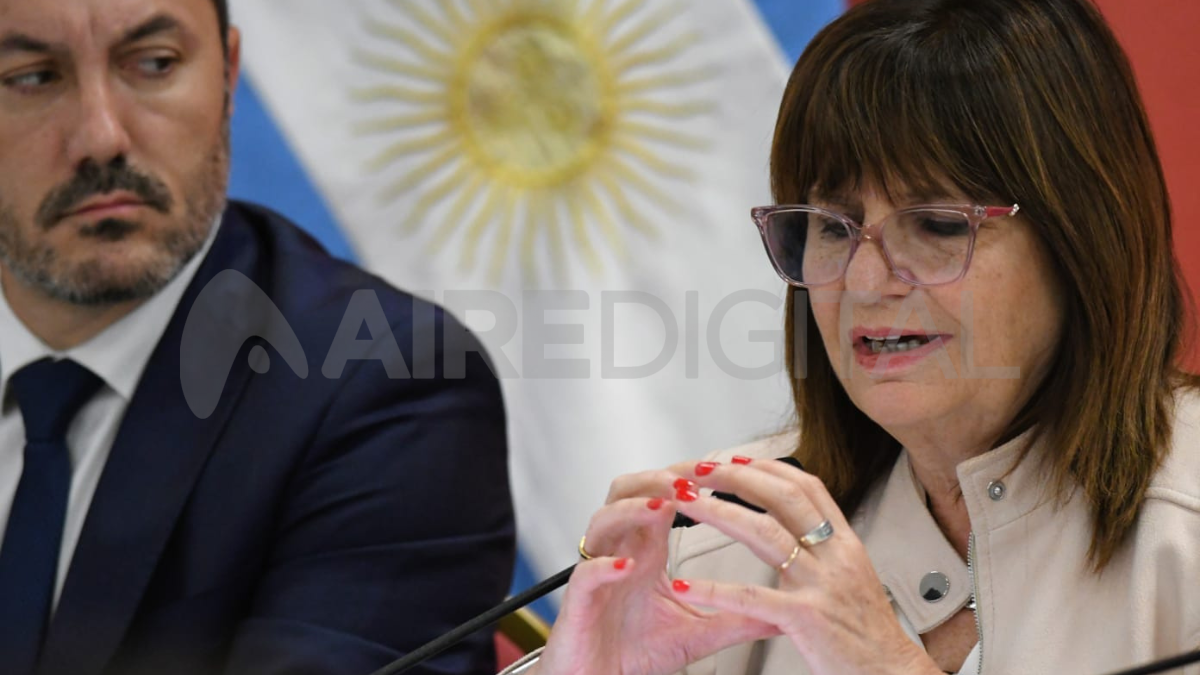 Patricia Bullrich en conferencia de prensa. Patricia Bullrich en conferencia de prensa.