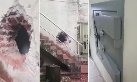 Los delincuentes intentaron abrir la caja fuerte, pero esta estaba vacía. Los delincuentes intentaron abrir la caja fuerte, pero esta estaba vacía.