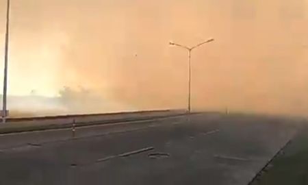 cierran el tunel subfluvial por un incendio de pastizales cierran el tunel subfluvial por un incendio de pastizales