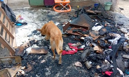 Así quedó la vivienda de barrio Pompeya, luego del incendio. Así quedó la vivienda de barrio Pompeya, luego del incendio.