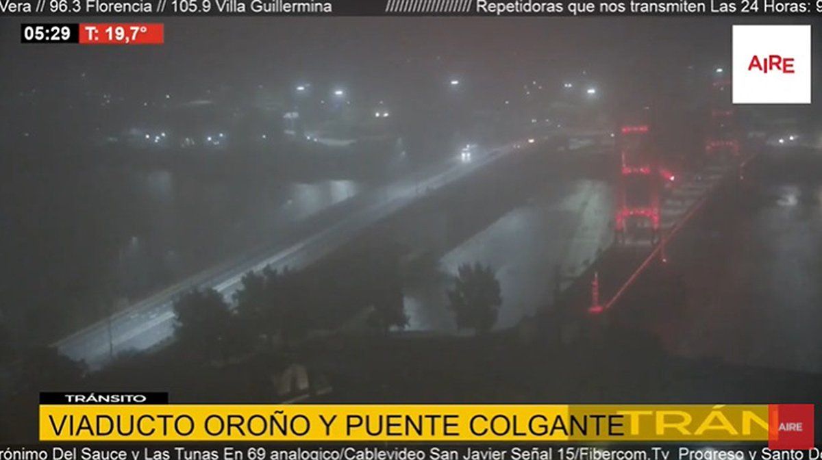 Santa Fe amaneció con neblina este miércoles.