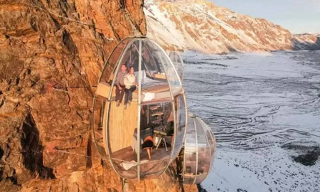 El hotel más alto del mundo está encapsulado en plena montaña patagónica. El hotel más alto del mundo está encapsulado en plena montaña patagónica.