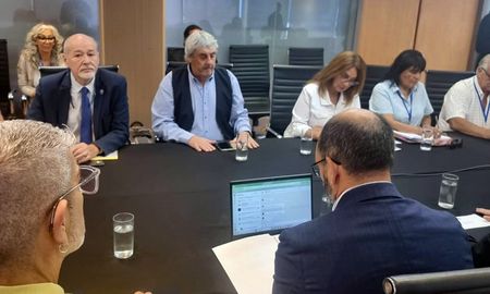 El titular de UDA, Sergio Romero, participó de la reunión paritaria con el Gobierno nacional.