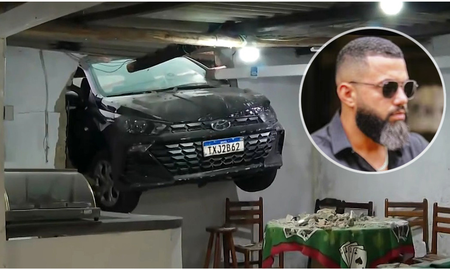 El lugar del impacto: el vehículo de la víctima terminó incrustado en un bar tras el choque. El lugar del impacto: el vehículo de la víctima terminó incrustado en un bar tras el choque.