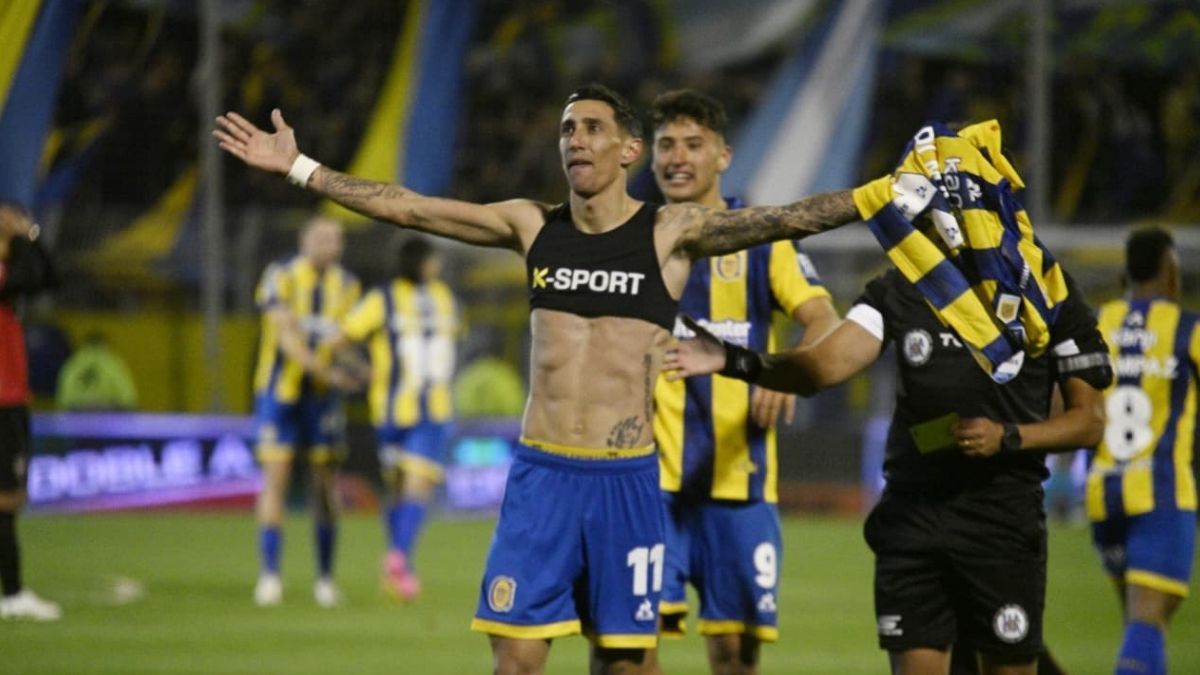 Ángel Di María marcó un golazo de tiro libre y le dio el triunfo a Rosario Central en el clásico frente a Newell’s.