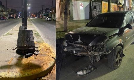 El accidente involucró a un auto que circulaba de sur a norte en Santa Fe.