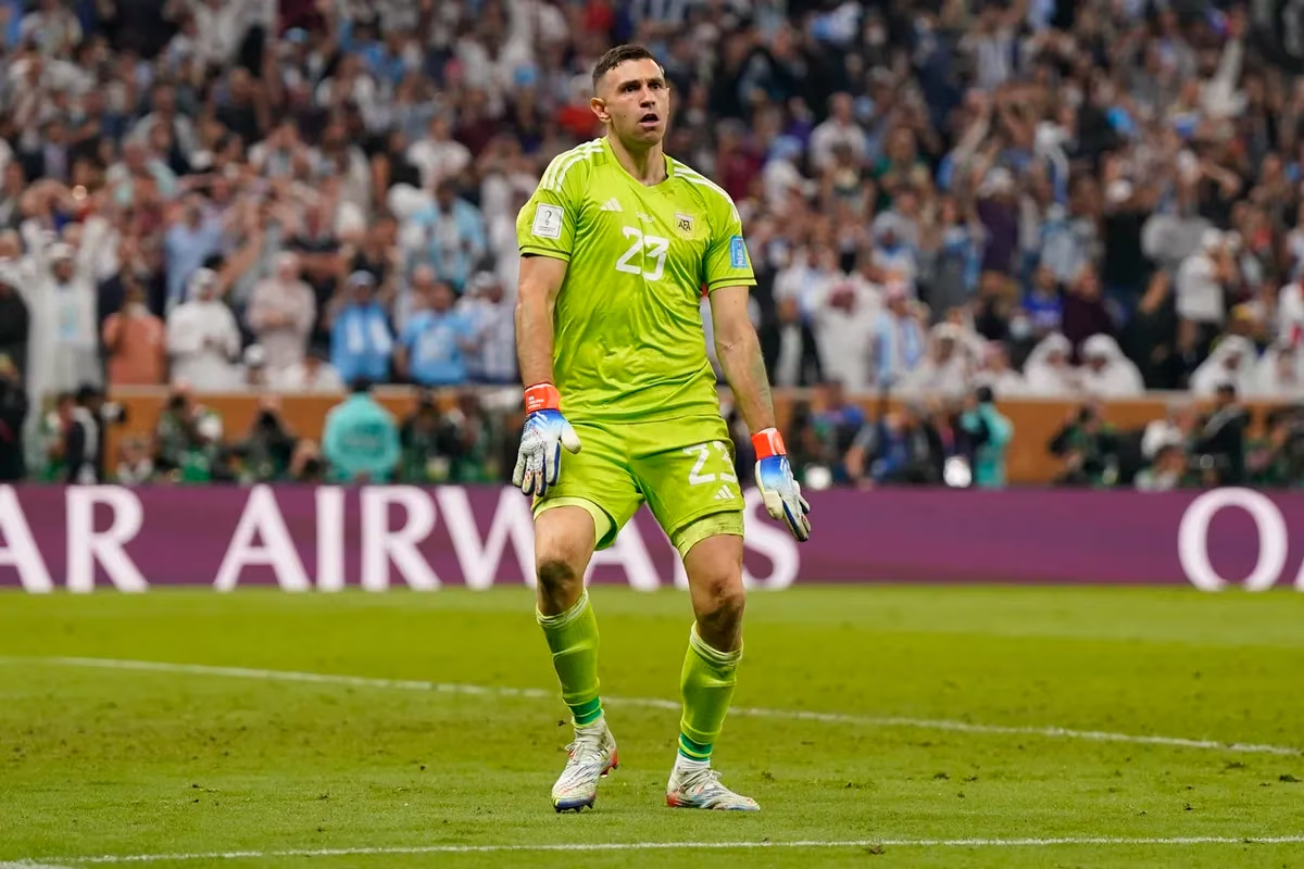 Emiliano Martínez, arquero en la Selección Argentina. Emiliano Martínez, arquero en la Selección Argentina.