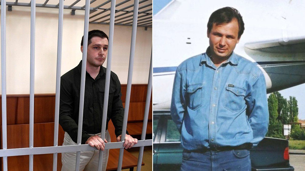 Trevor Reed a la izquierda, tras las rejas, y el ruso Konstantin Yaroshenko, a la derecha.