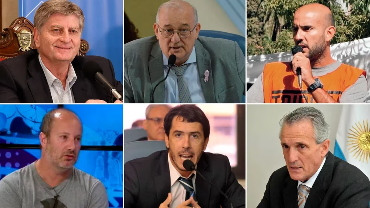 Los seis candidatos a la gobernación de La Pampa.