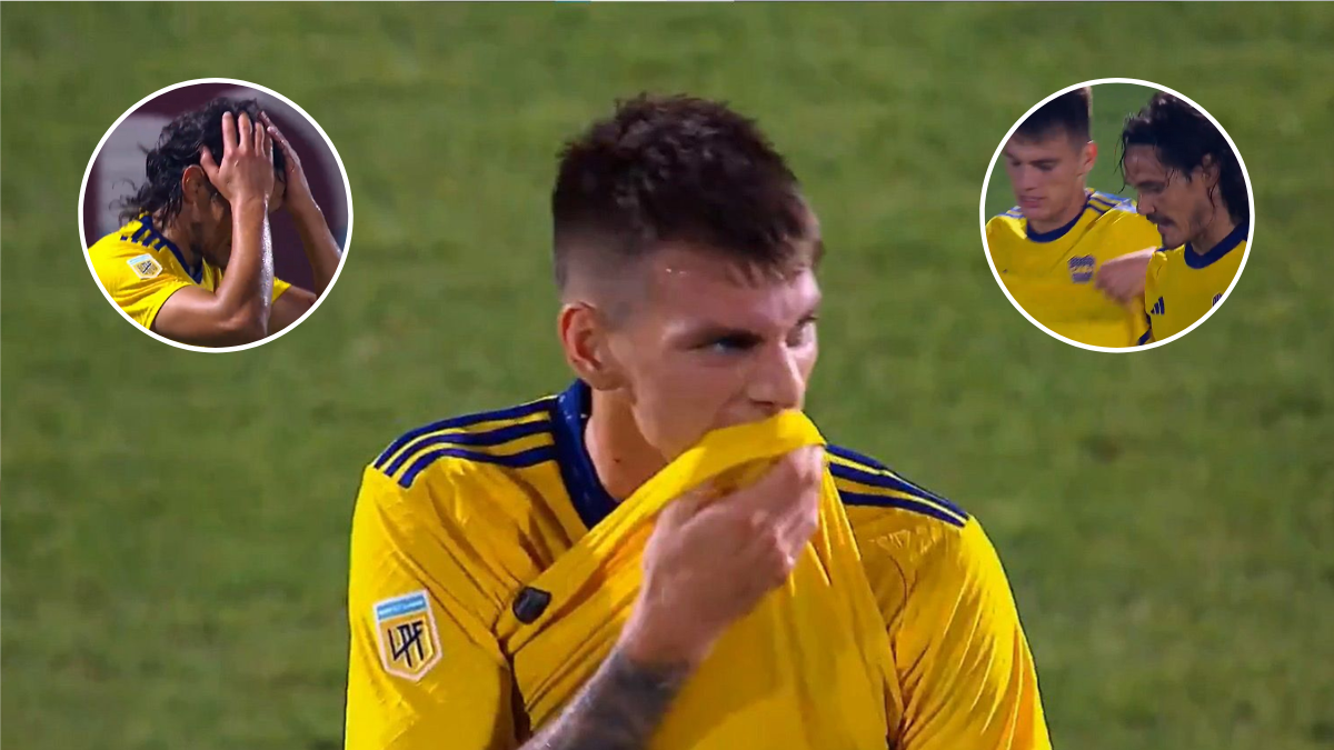 El reclamo de Edinson Cavani a Kevin Zenón en su debut en Boca