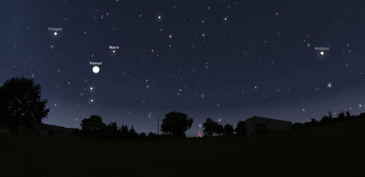 Así se verá Venus en el cielo de Santa Fe el domingo 4 de junio, alrededor de las 19 horas. Así se verá Venus en el cielo de Santa Fe el domingo 4 de junio, alrededor de las 19 horas.
