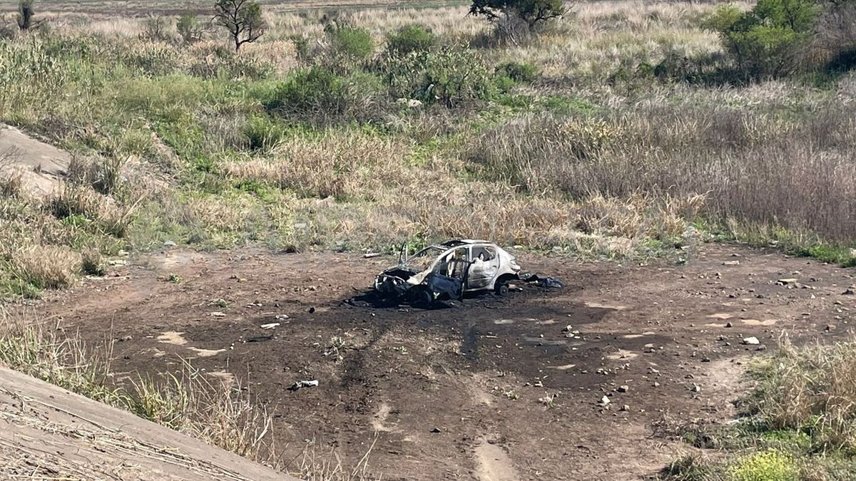 Así quedó el vehículo.