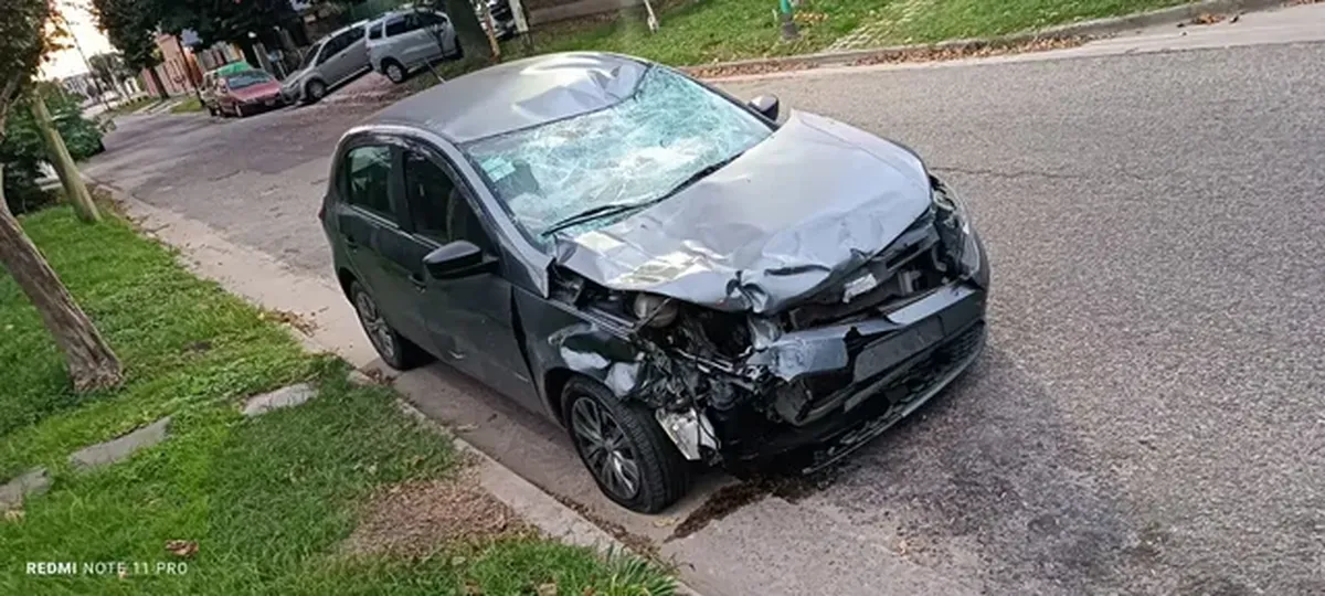 El auto del siniestro vial de Felicitas Alvite en La Plata. El auto del siniestro vial de Felicitas Alvite en La Plata.