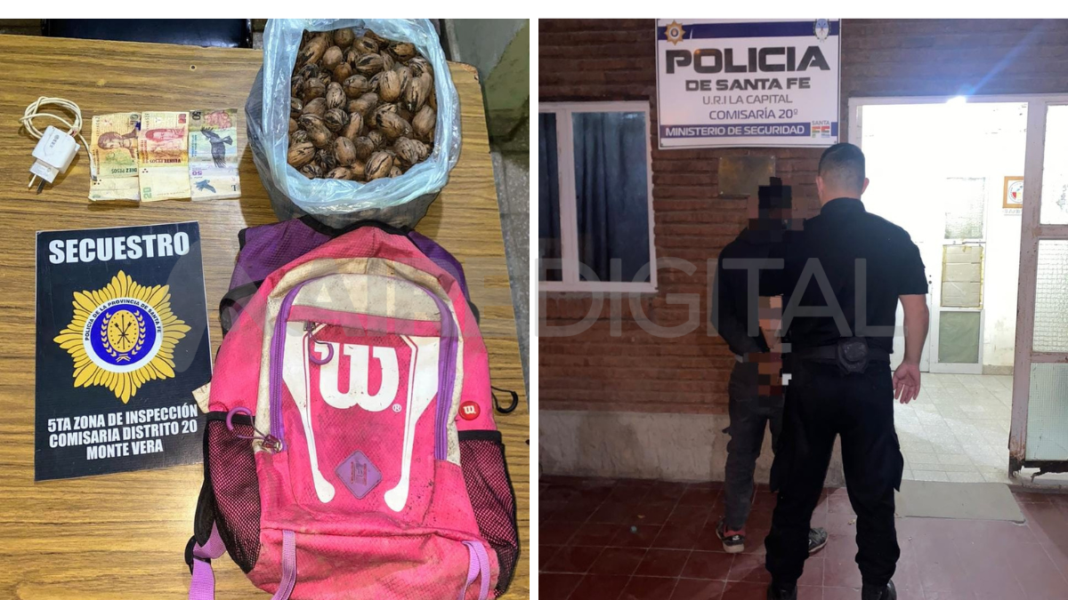 Monte Vera: detuvieron a un joven por el robo de nueces
