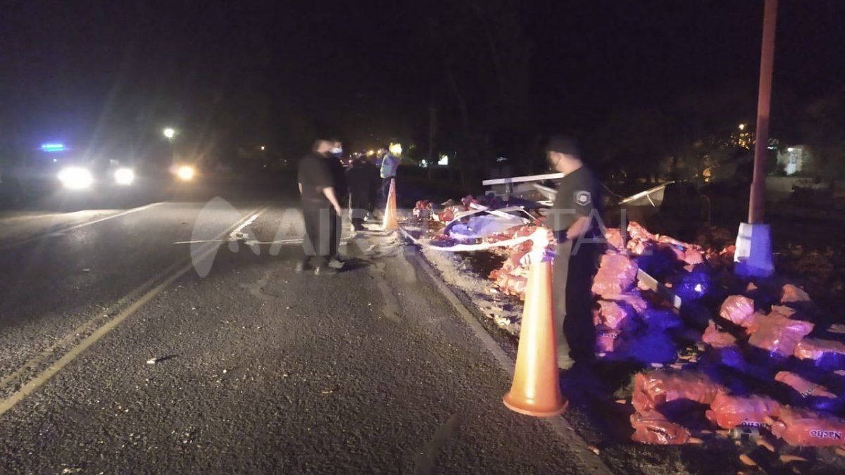 El camión viajaba cargado rumbo a Mar del Plata