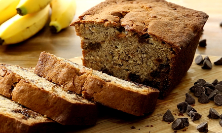 Budín de banana y chocolate Budín de banana y chocolate