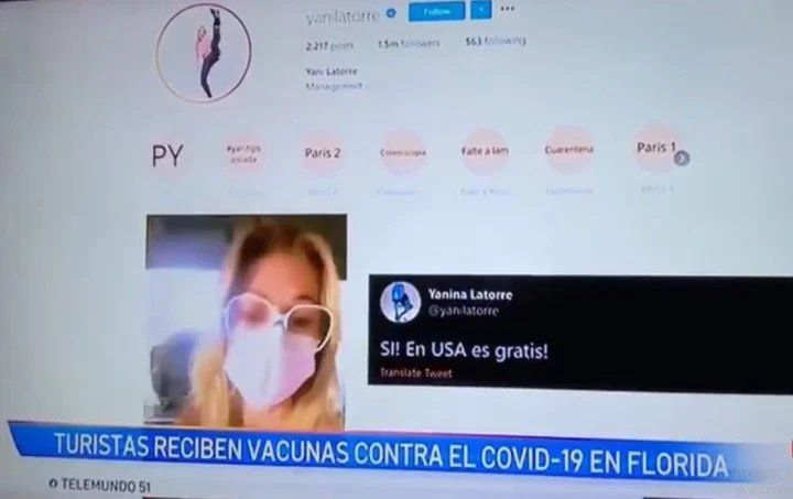 Polémica en Miami con la vacunación contra el covid: el informe de la televisión estadounidense con Yanina Latorre como protagonista.
