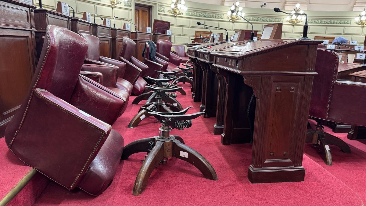 Este jueves comenzó el desarme del recinto de la Cámara de Diputados para adaptarlo para la convención para la reforma constitucional.