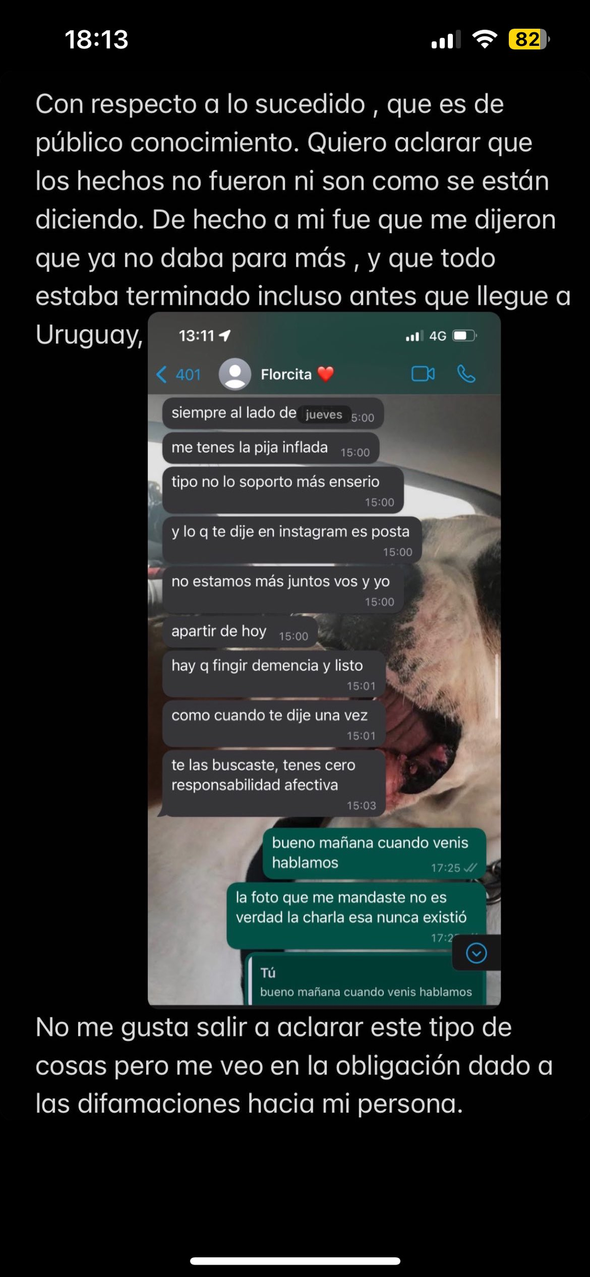 El comunicado de Nicolás Grosman, de Gran Hermano. El comunicado de Nicolás Grosman, de Gran Hermano.