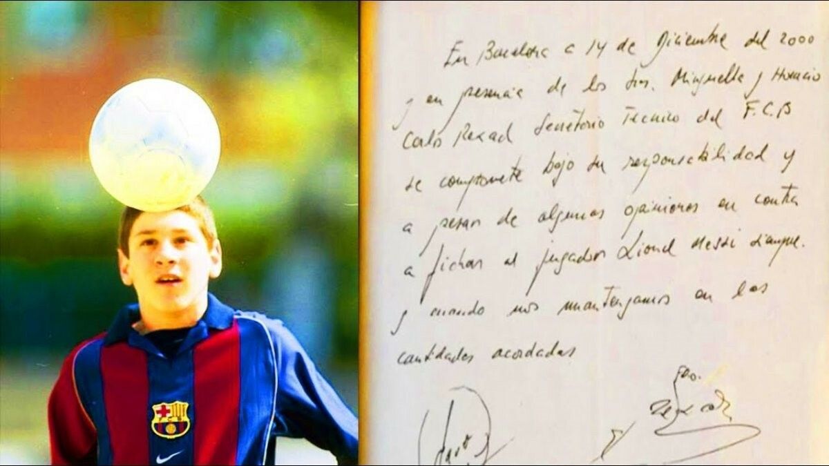 La Historia De La Servilleta A 23 Años De La Llegada De Lionel Messi Al Barcelona 7397