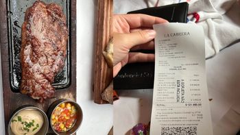 Fue a La Cabrera en Palermo, pidió un ojo de bife y mostró el ticket final