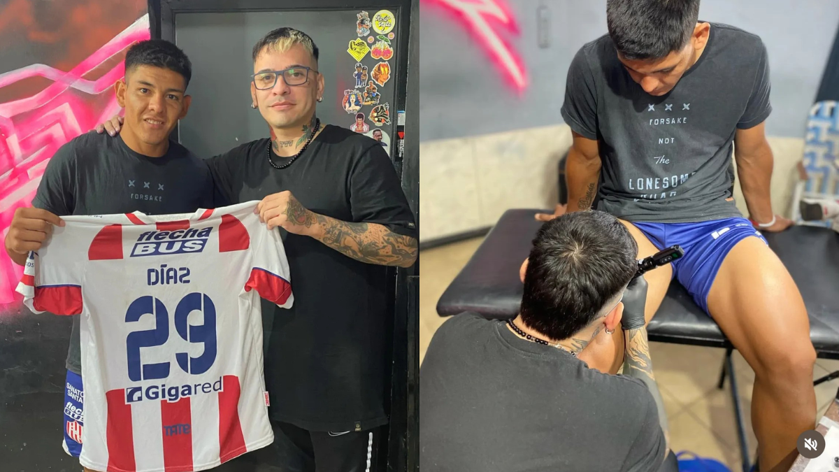 Diego Armando Díaz sorprendió a todos los hinchas de Unión en las redes con su nuevo tatuaje