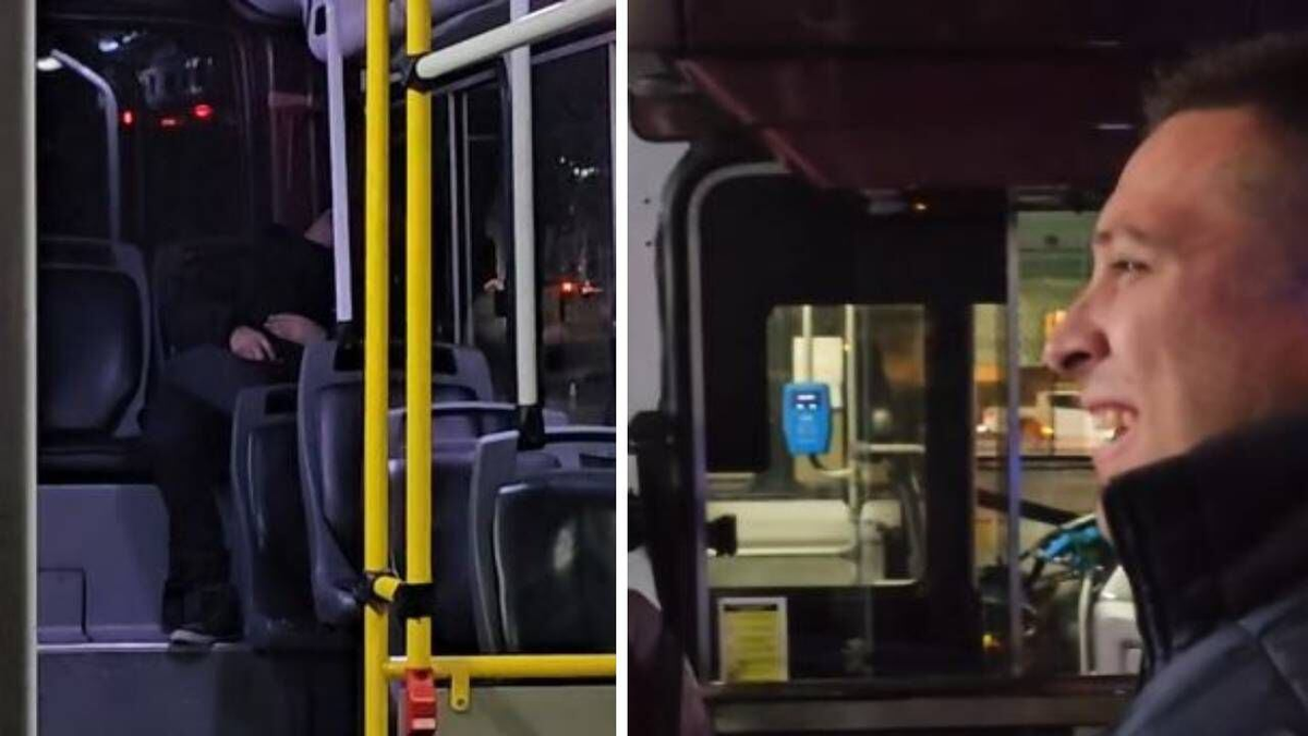 Un chofer terminó su recorrido