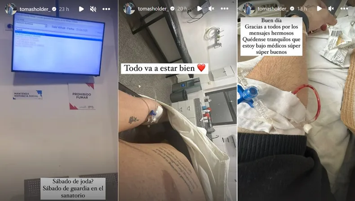 Tomás Holder compartió historias en donde se encontraba internado en un sanatorio rosarino.
