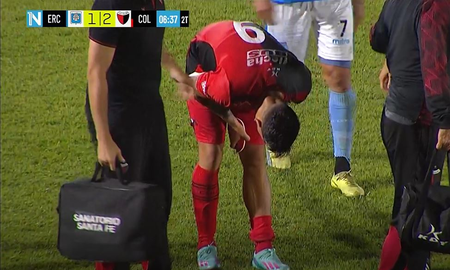 Axel Rodríguez salió lesionado vs. Estudiantes de Río Cuarto. Axel Rodríguez salió lesionado vs. Estudiantes de Río Cuarto.