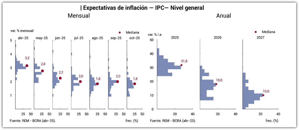 Fuente: Relevamiento de expectativas del mercado - Banco Central. Fuente: Relevamiento de expectativas del mercado - Banco Central.