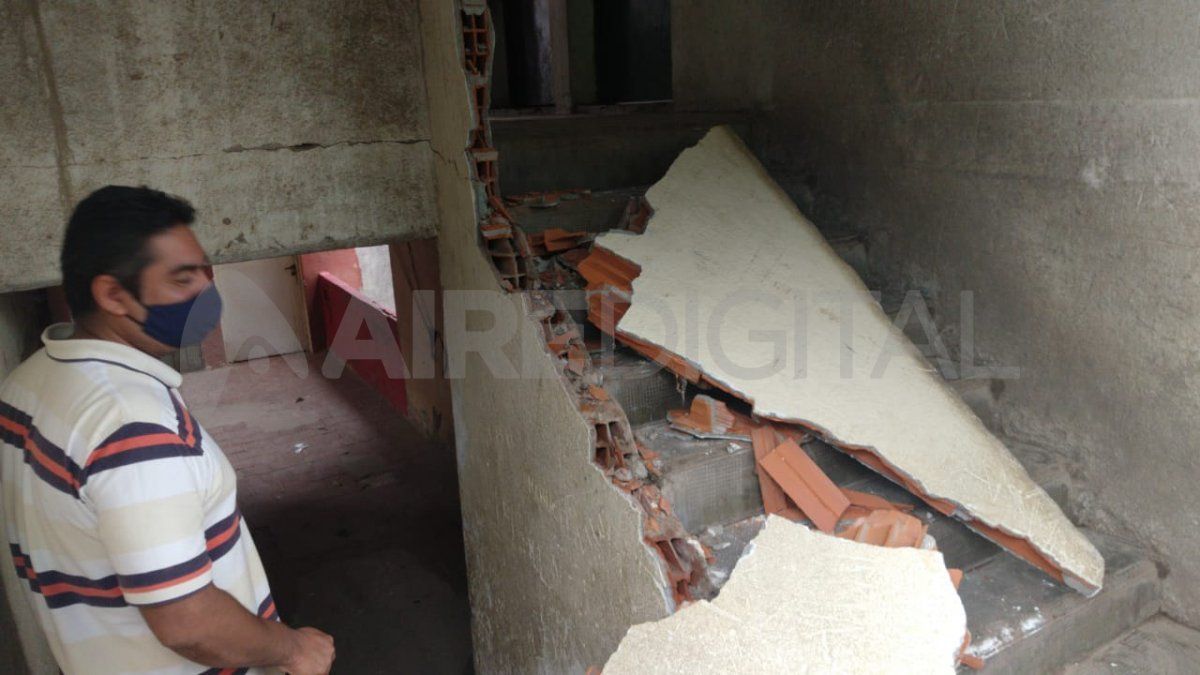 Así quedó la última escalera del monoblock 1 de barrio Acería.&nbsp;