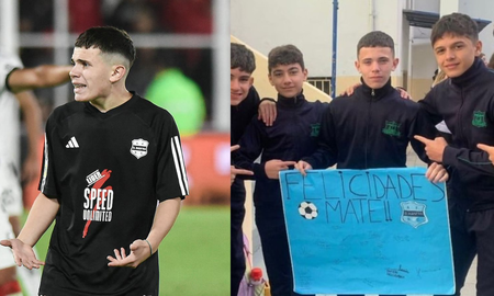 El recibimiento que le hicieron en el colegio a Mateo Apolonio, el chico de 14 años que debutó en la Primera de Riestra El recibimiento que le hicieron en el colegio a Mateo Apolonio, el chico de 14 años que debutó en la Primera de Riestra