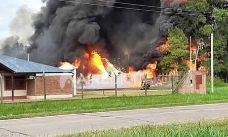 se incendio un galpon sobre ruta provincial 5: una persona fallecida y tres heridos se incendio un galpon sobre ruta provincial 5: una persona fallecida y tres heridos