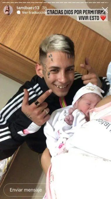 L-Gante fue papá por primera vez junto a Tamara Báez. 