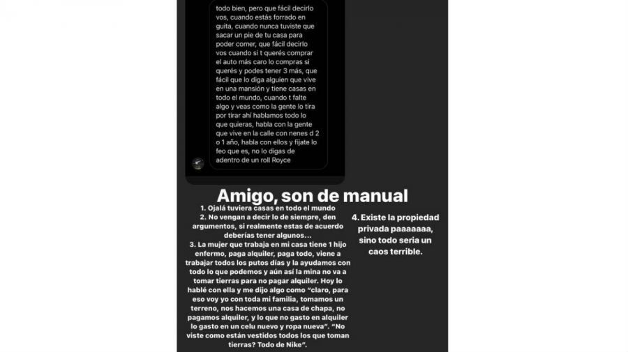 Captura de la historia de Felipe Fort