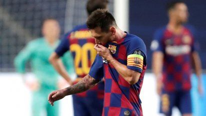 La foto filtrada de Lionel Messi en el vestuario tras la paliza que sufrió el Barcelona