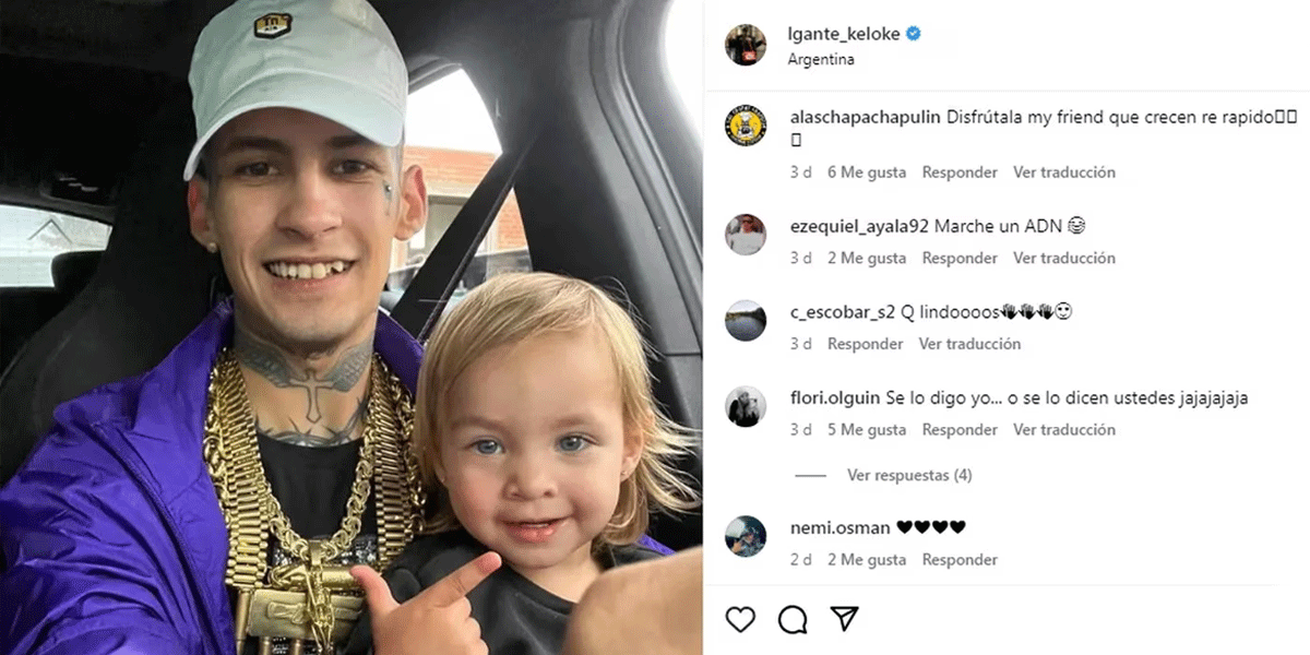 Los fans de L-Gante cuestionaron su paternidad.