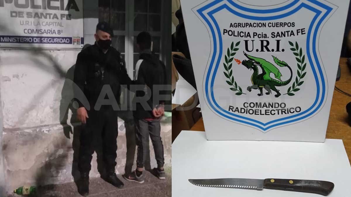 El joven aprehendido fue trasladado a la Seccional Octava